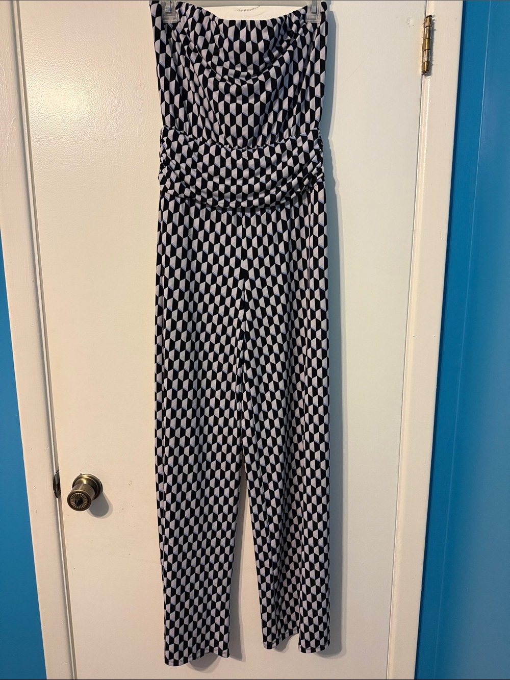 Geometric Strapless Jumpsuit